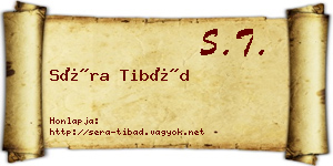 Séra Tibád névjegykártya